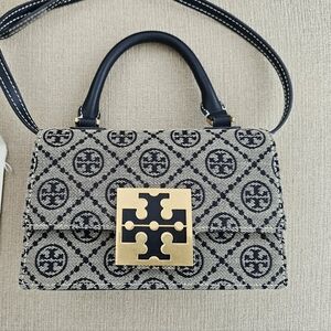 Authentic Tory Burch Navy and Gray Women's Bag